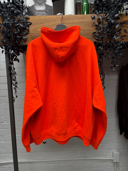 2022 Balenciaga ‘Miami’ Collegiate Logo Orange/Black Embroidered Pullover Hoodie