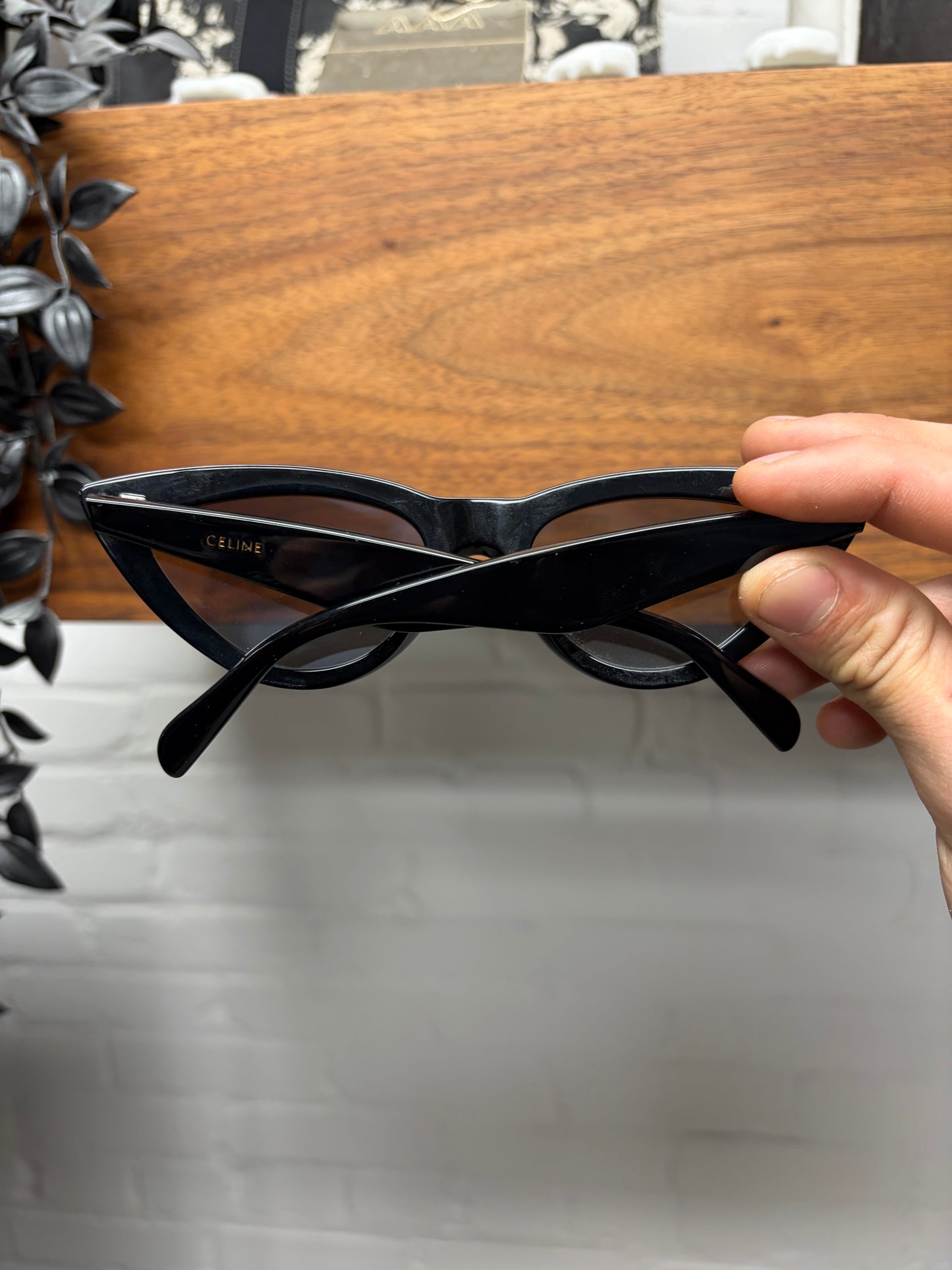 Celine ‘CL4019IN’ Cat Eye Black Sunglasses