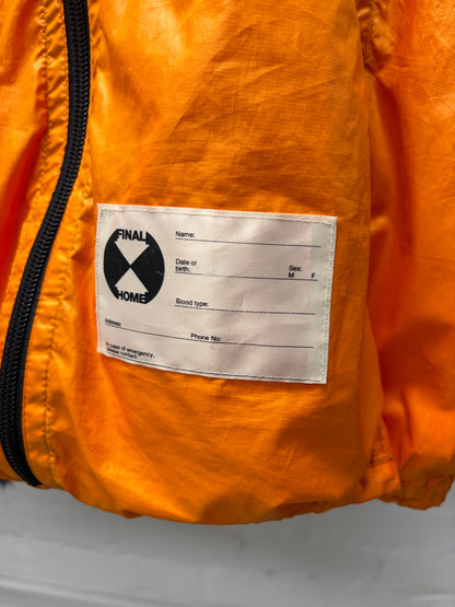 Final Home ‘Survival Gear’ Multi-Zip Safety Orange Nylon Hooded Shell Jacket