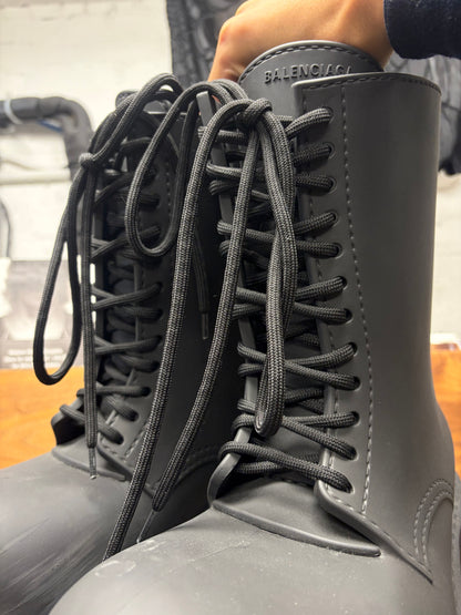 Balenciaga ‘Steroid’ Black Oversized Lace-Up Combat Boots