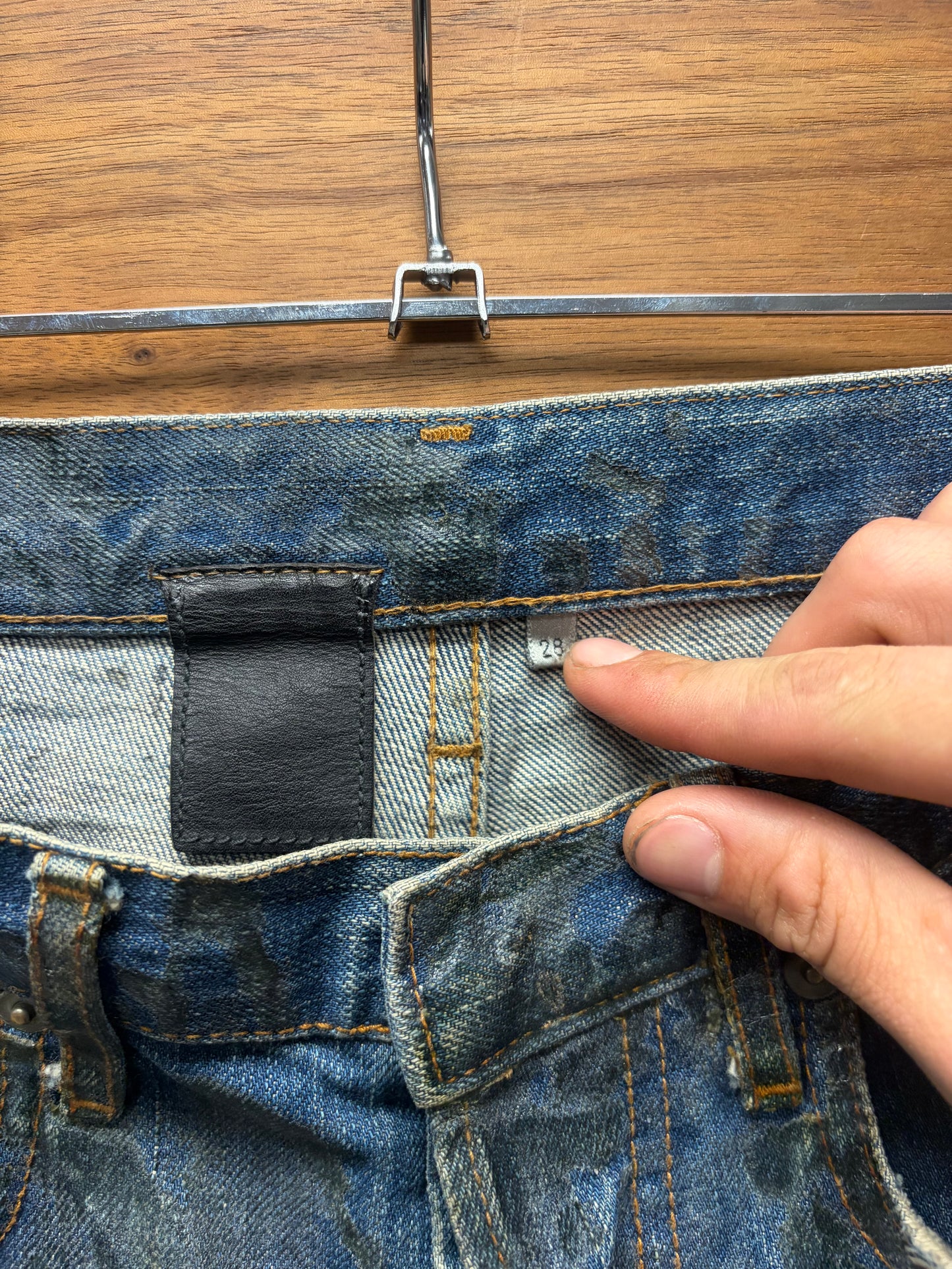 AW2007 Dior Homme by Hedi Slimane ‘Luster’ Navigate Waxed Blue Denim