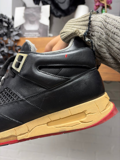 Maison Margiela ‘DDSTK’ Black/Red Leather High Top Sneakers