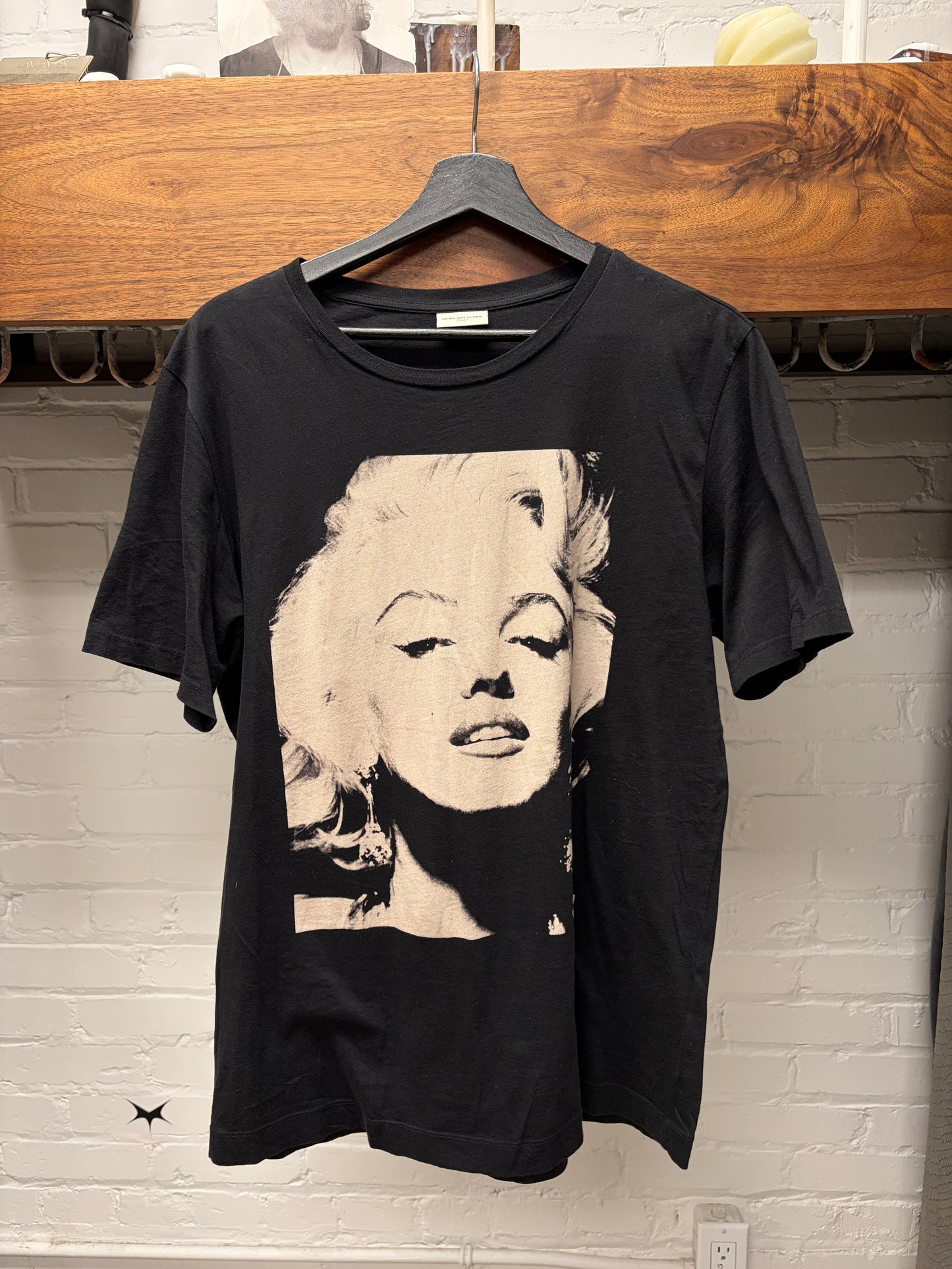 SS2016 Dries Van Noten ‘Marilyn Monroe’ Black Graphic T-Shirt