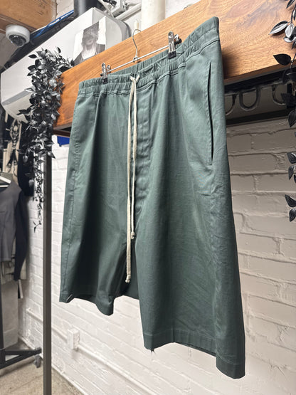 AW2022 Rick Owens ‘Strobe’ Teal Blue Pod Drop Crotch Shorts