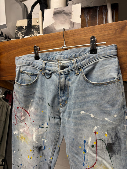 SS2006 Number (N)ine ‘Welcome to the Shadows’ Paint Splattered Denim