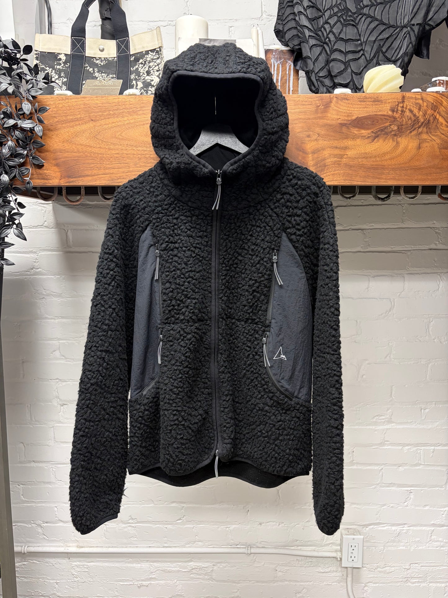 R.O.A. Black Polar Fleece Hoodie
