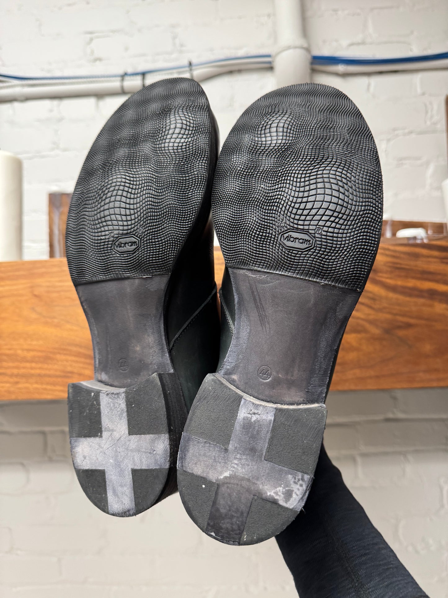 MA+ Black Leather Belted Staple Derbys
