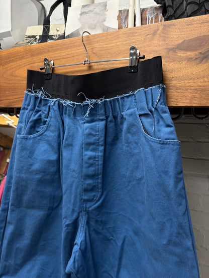 AW2022 Raf Simons Blue ‘Boxer Waistband’ Denim Wide Leg Denim