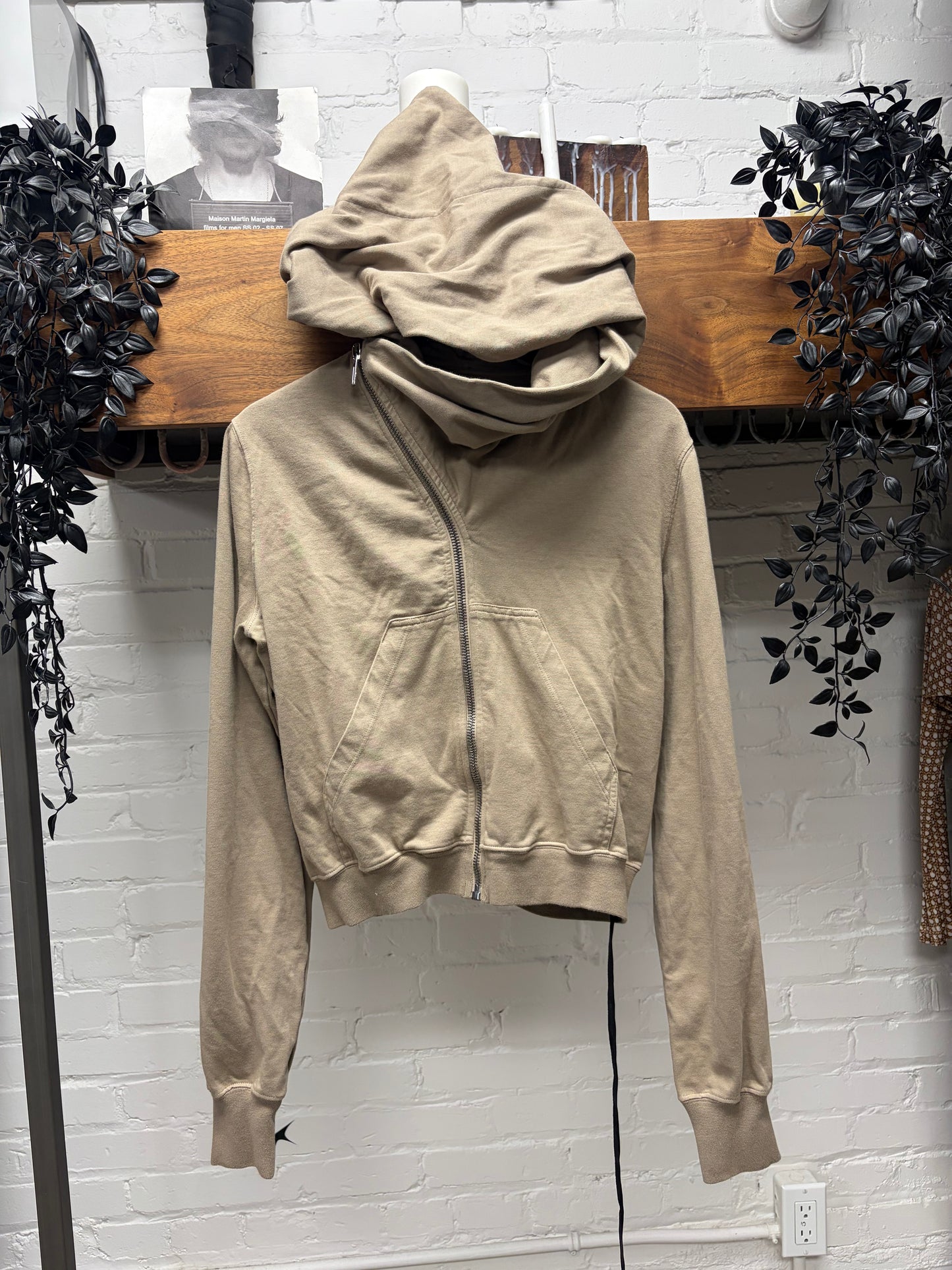 Rick Owens ‘Mountain’ Dirty Pearl Zip-Up Hoodie