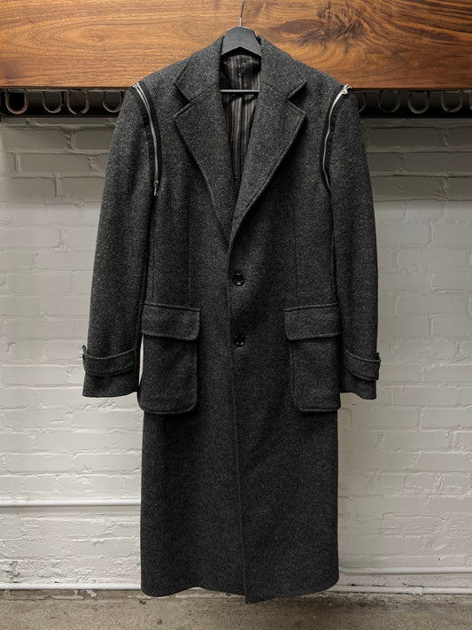 AW2003 Dolce & Gabbana ‘Spiral Zip’ Detachable Wool Coat