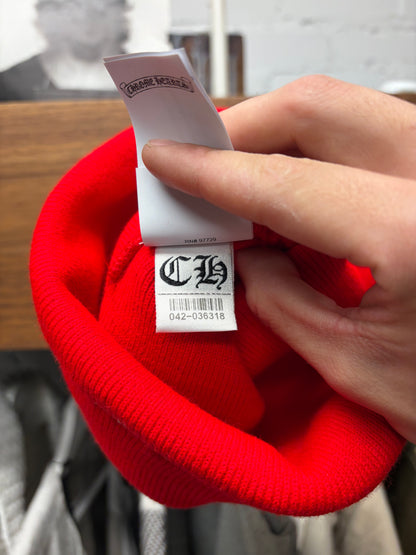 Chrome Hearts ‘CH Logo’ Embroidered Red/White Beanie