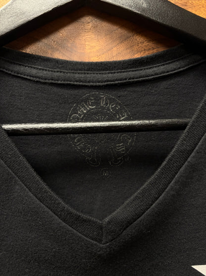 Chrome Hearts ‘Star Cross’ Black Cotton V-Neck T-Shirt