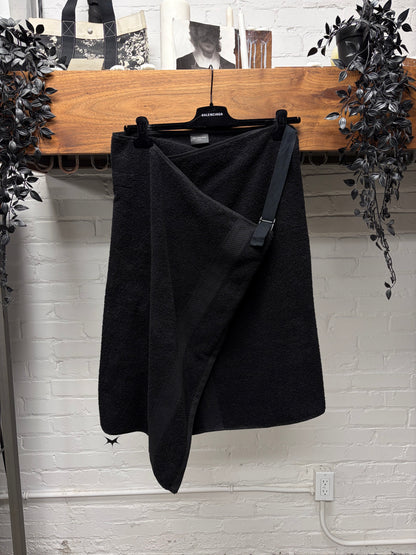 SS2024 Balenciaga ‘Towel’ Black Belted Skirt