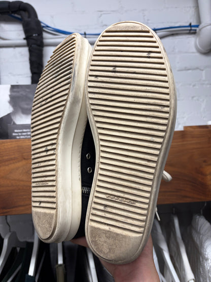 Rick Owens Black Canvas ‘Ramones’ High Top Sneakers