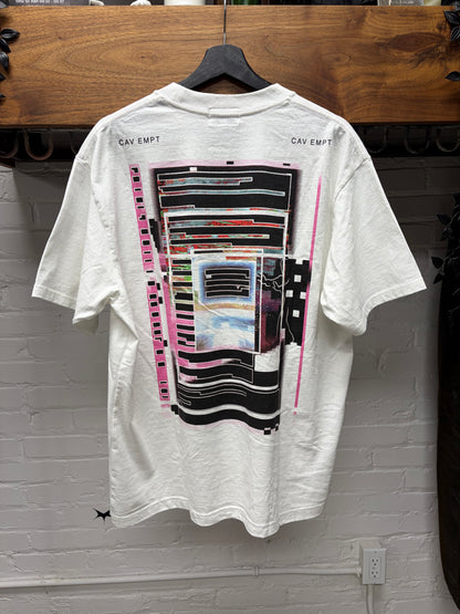Cav Empt ‘MD Somnam’ Glitch Art White Graphic T-Shirt
