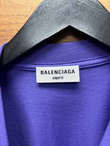 2021 Balenciaga ‘Bébé’ Purple Rhinestone Oversized T-Shirt