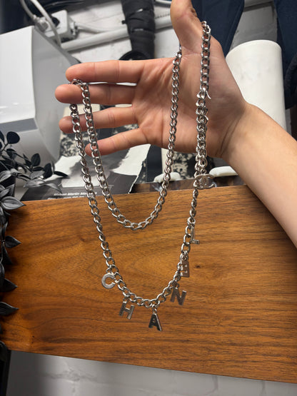 Vintage Chanel 925 Silver Belted Waist Chain