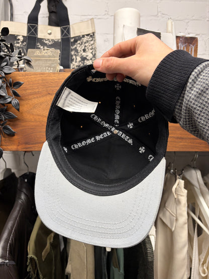 Chrome Hearts ‘CH’ Black/Grey Embroidered Logo Strap-Back Baseball Hat