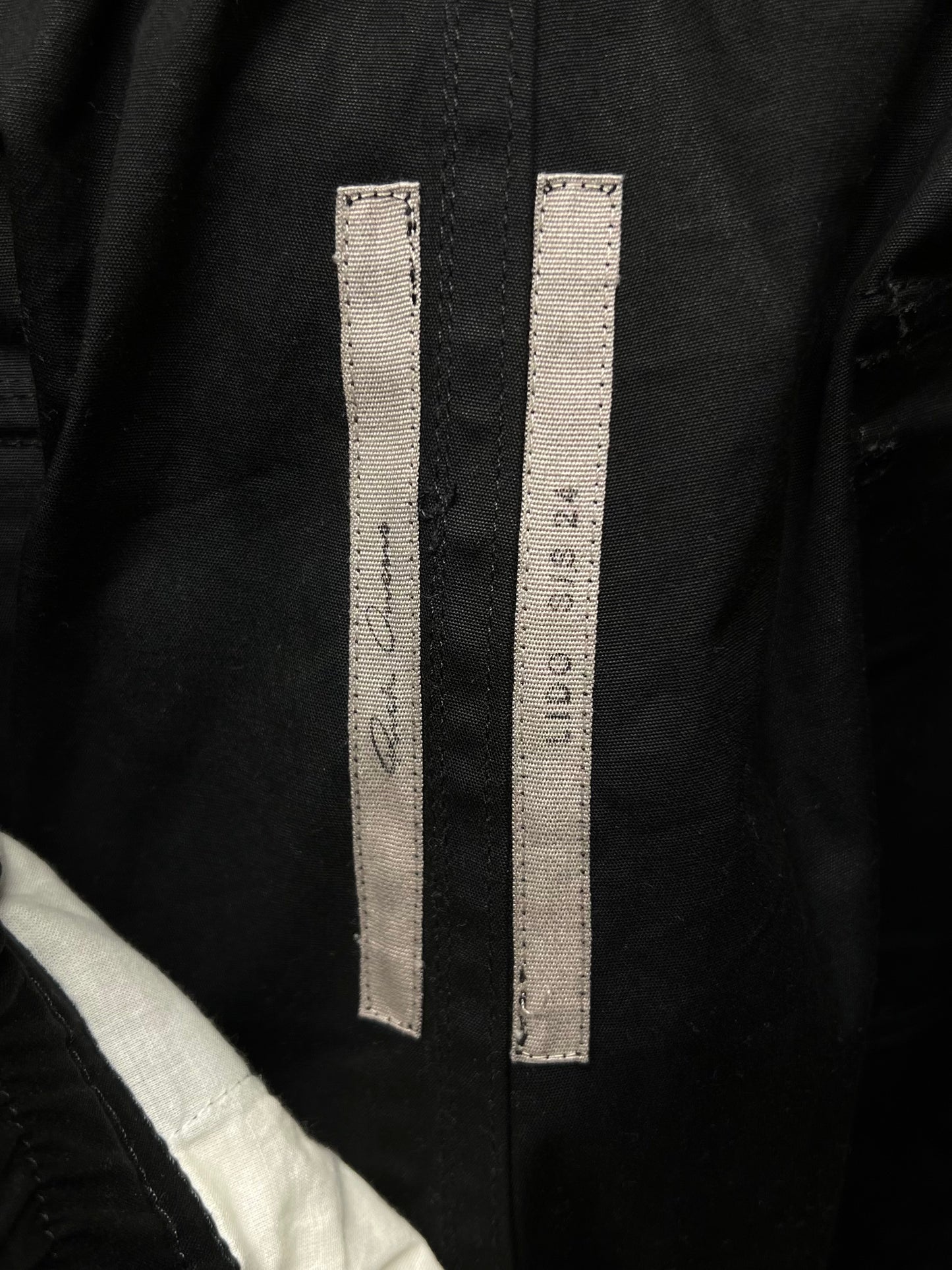 SS2024 Rick Owens ‘Lido’ Waxed Black Cargo Pants