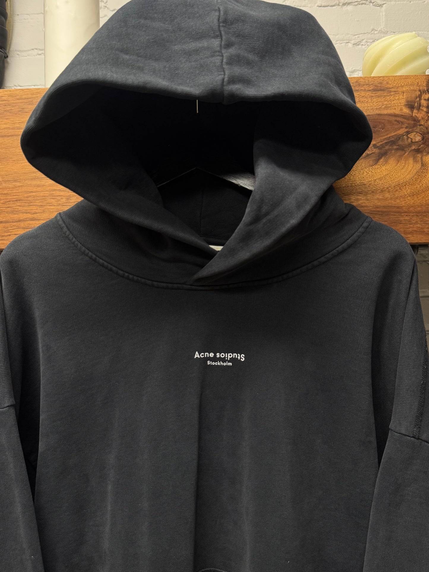 Acne Studios ‘Stockholm Logo’ Black Heavy Cotton Hoodie