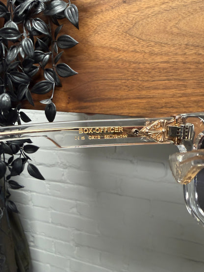 Chrome Hearts ‘Box Officer’ 18K Gold/Translucent Frame Sunglasses