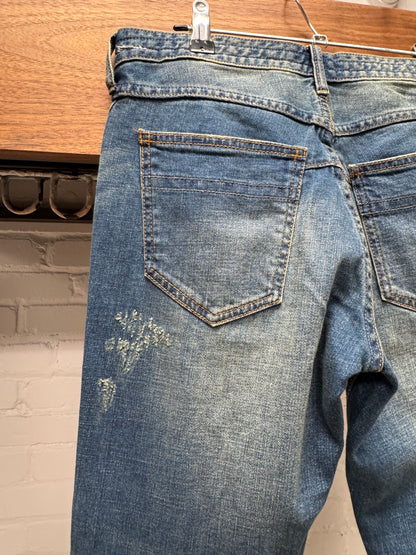Number (N)ine Distressed Blue Skinny Jeans
