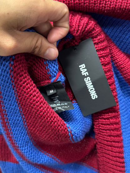 SS2017 Raf Simons ‘Disturted’ Oversized Striped Knit Sweater