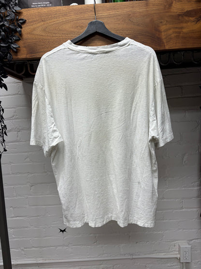 Acne Studios ‘Stockholm Logo’ Distressed White Oversized T-Shirt