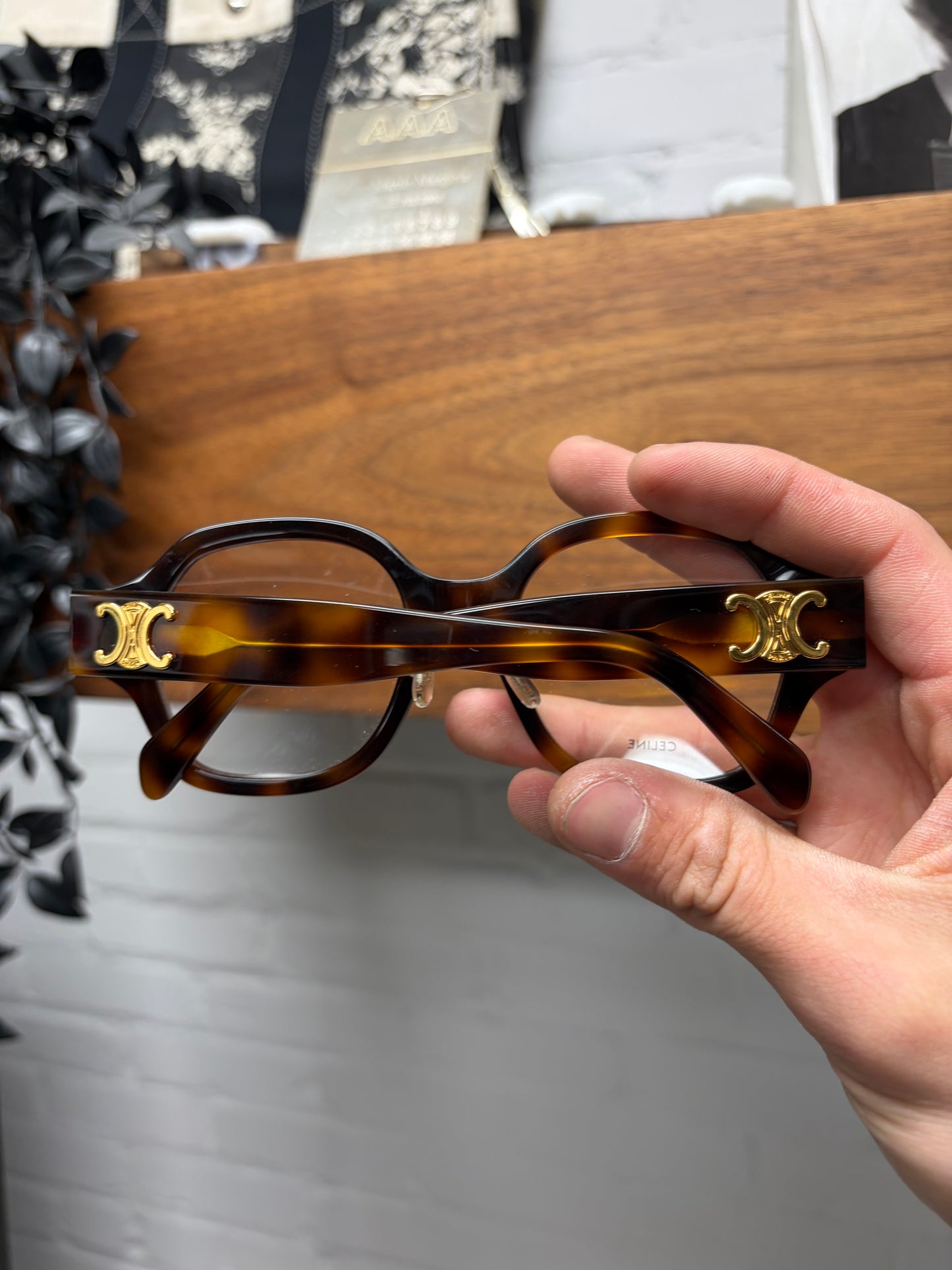 Celine ‘CL50134F’ Brown Tortoisehell Rounded Oversized Optical Glasses