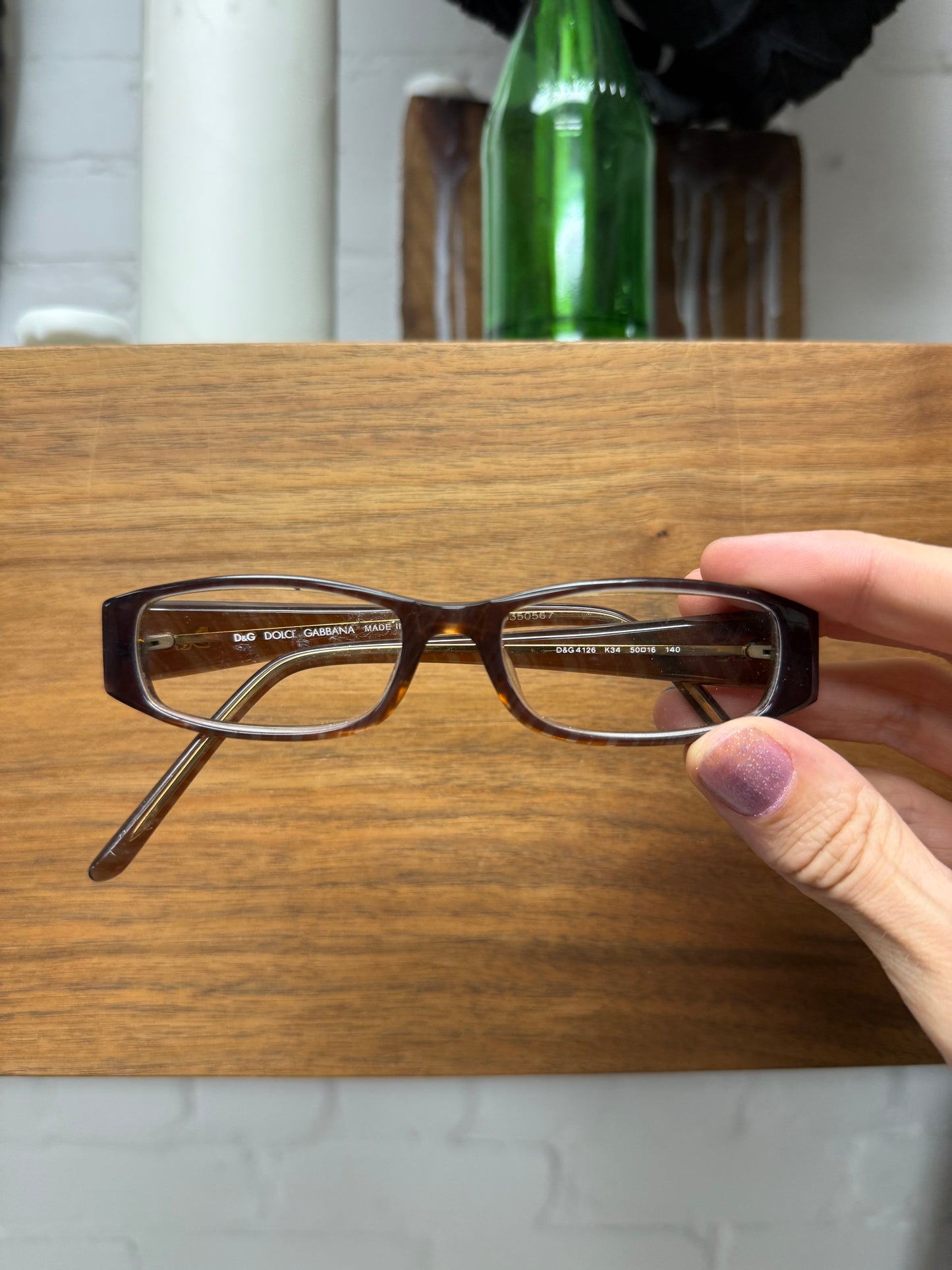 Dolce and Gabbana Rectangular Shape ‘D&G’ Prescription Glasses