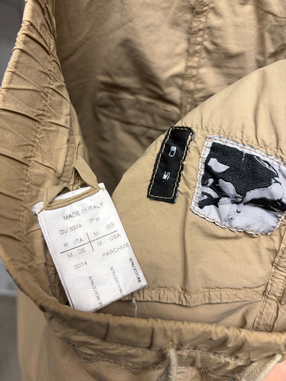 Rick Owens O&M Era DRKSHDW ‘Berlin’ Cotton ‘Parchment’ Drawstring Pants