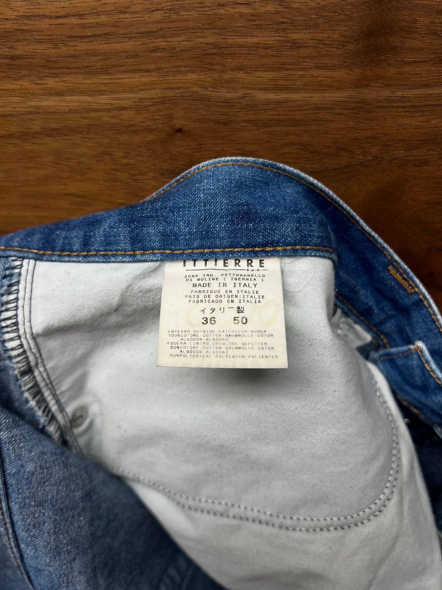 Dolce & Gabbana Bleach Dyed Blue Wide Leg Denim