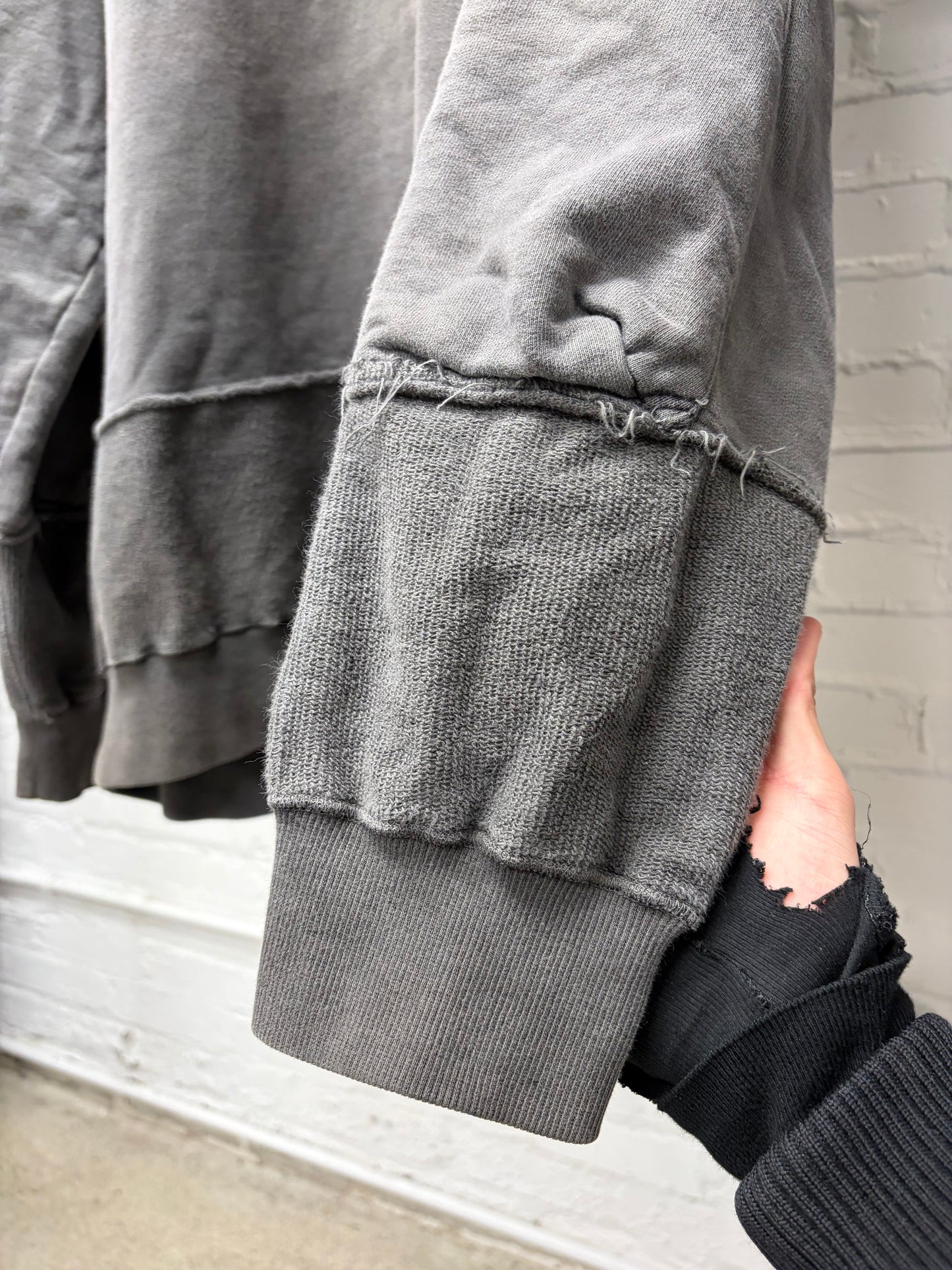 Undercover Washed Grey ‘Raglan Sleeve’ MA-1 Sweatshirt