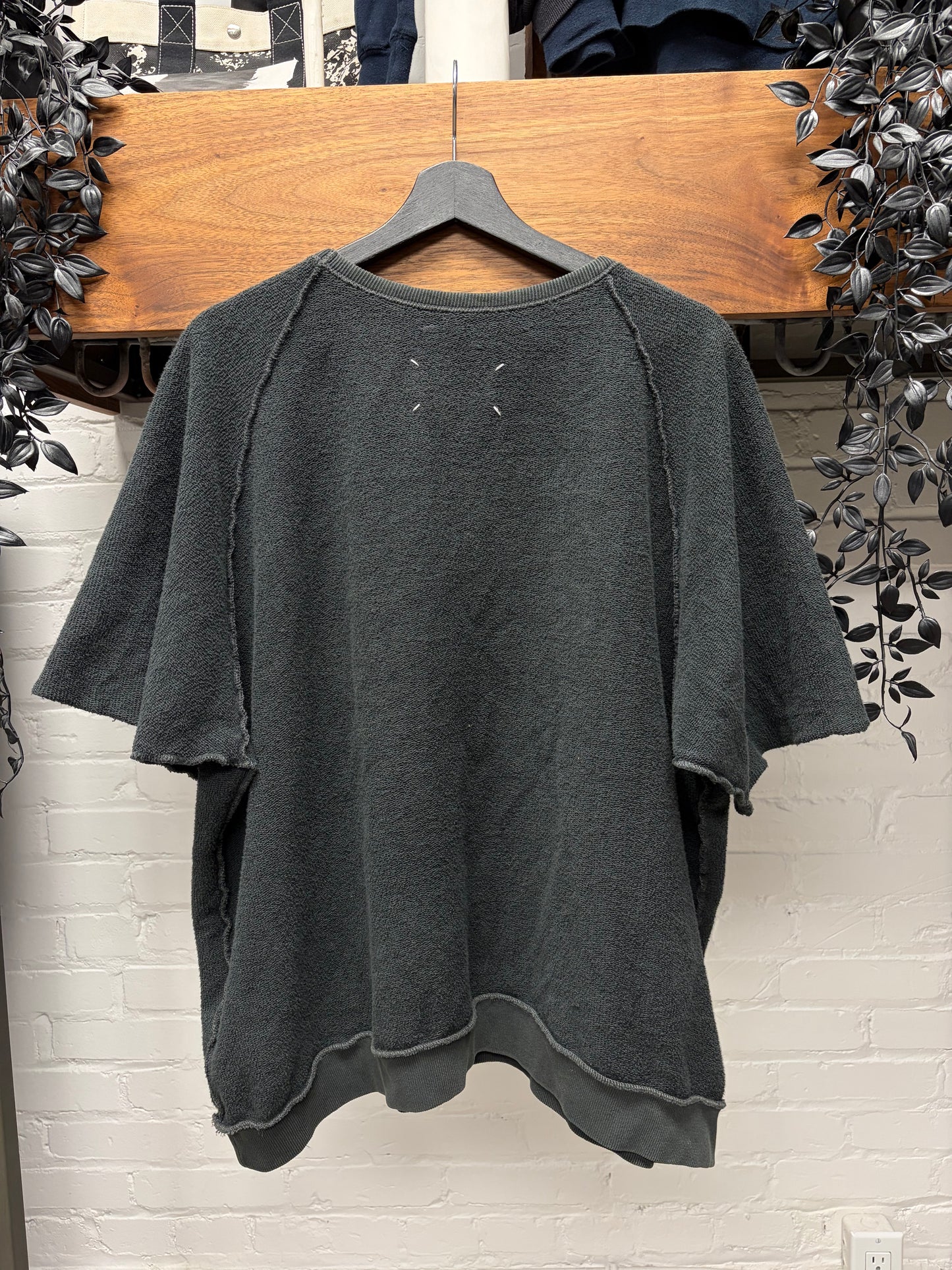 2025 Maison Margiela Embroidered Logo Short Sleeve Sweatshirt