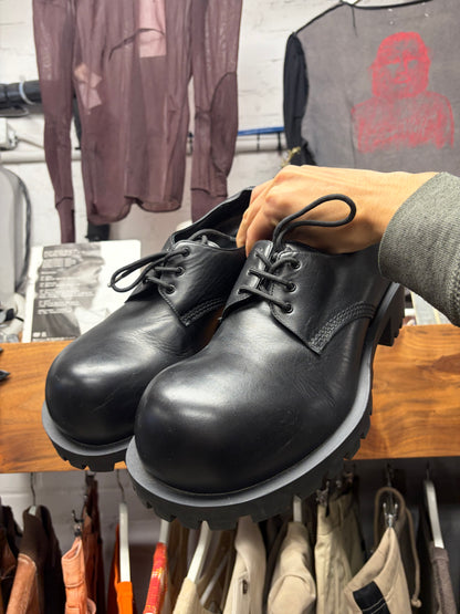 Balenciaga ‘Steroid’ Oversized Black Leather Derbys