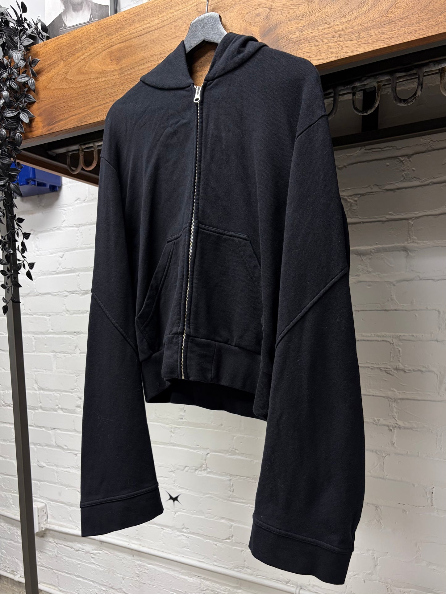 SS2024 Masion Margiela Cropped Fit Dropped Shoulder Zip-Up Hoodie