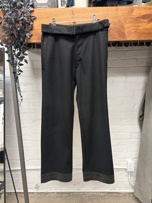 Kiko Kostadinov x Mckintosh Belted Black Low Rise Cashmere Pants