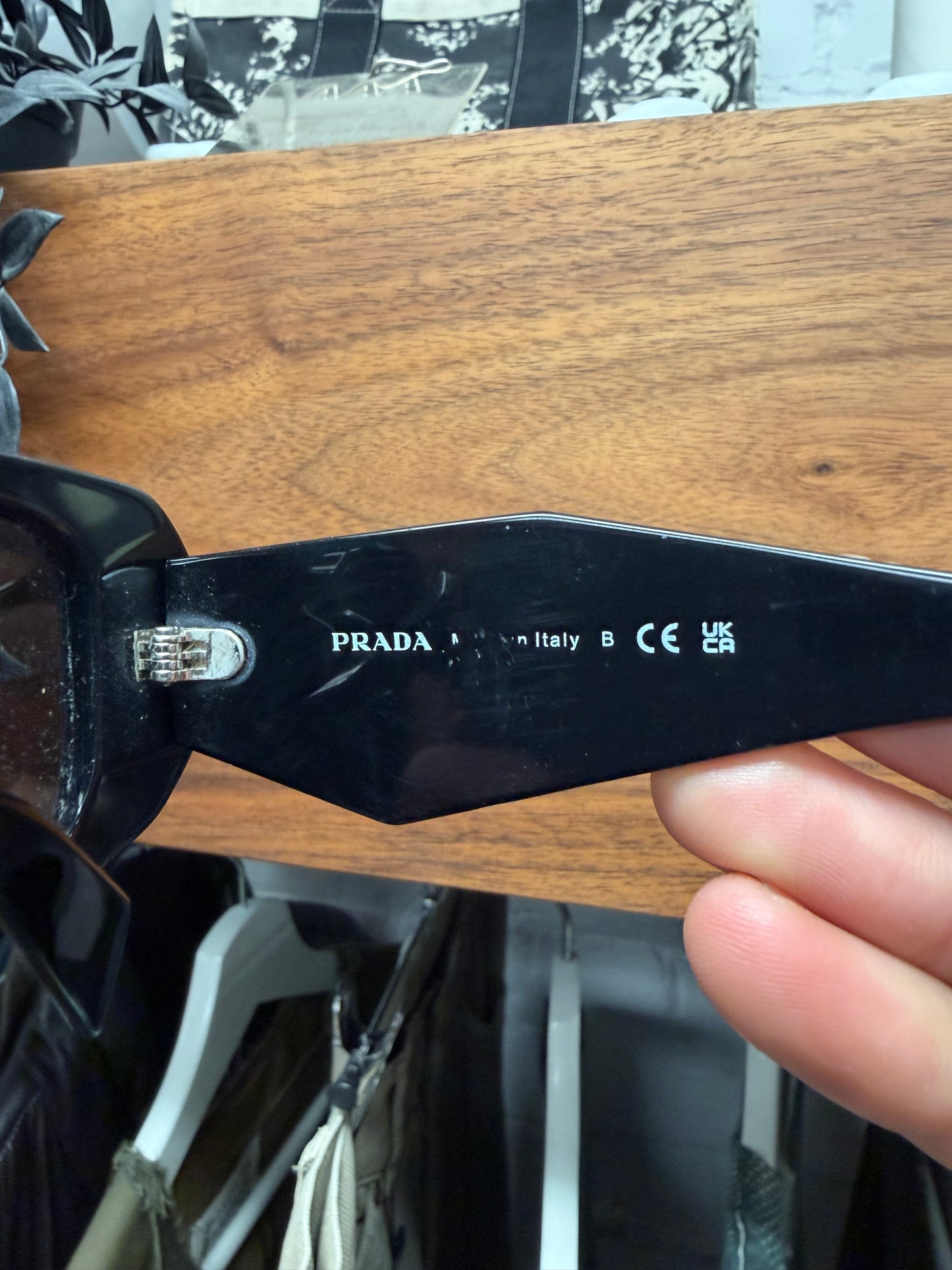 Prada ‘PR17 WS’ Matte Black Tinted Sunglasses