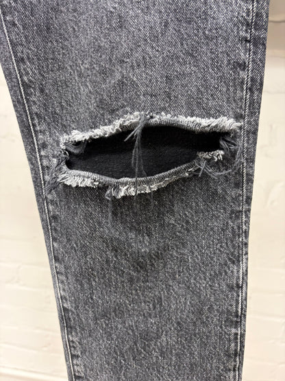 2017 Saint Laurent ‘D02’ Distressed Black Skinny Jeans