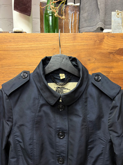 Burberry Black Mid-Length Trench Coat