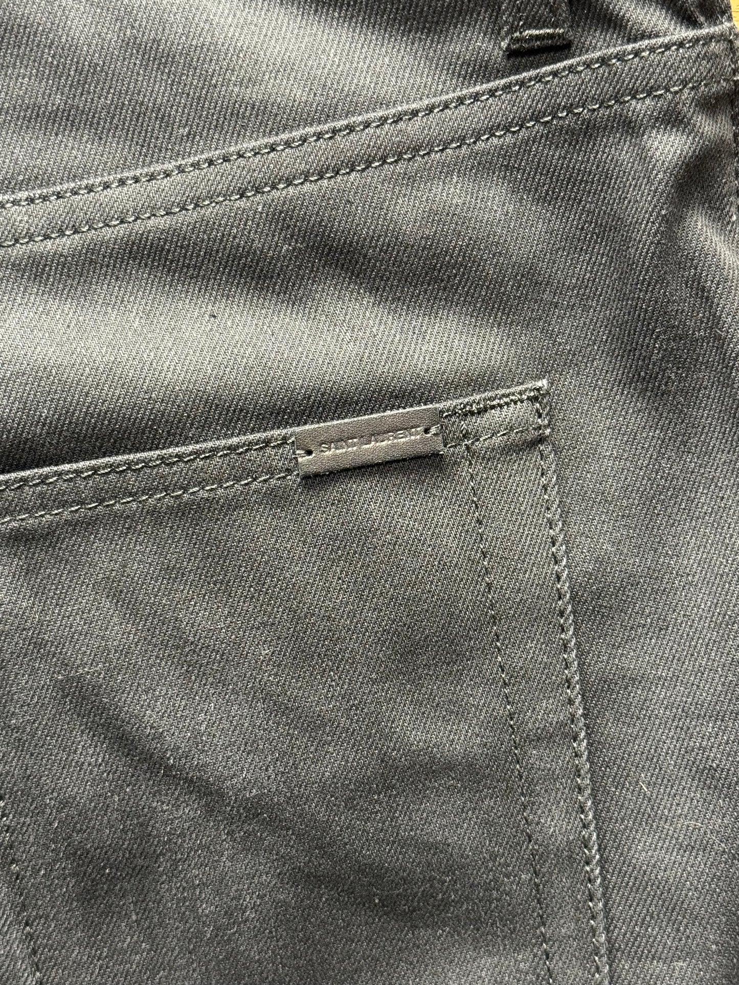 2021 Saint Laurent D02 Black Unaltered Skinny Jeans