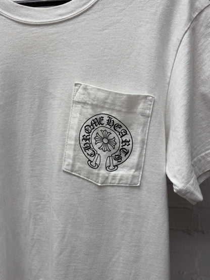 Chrome Hearts ‘Hong Kong’ Store Exclusive Horseshoe White Logo T-Shirt