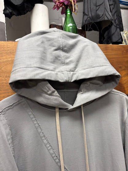 Rick Owens Stone ‘Mishaped’ Asymmetric Stone Drawstring Hoodie