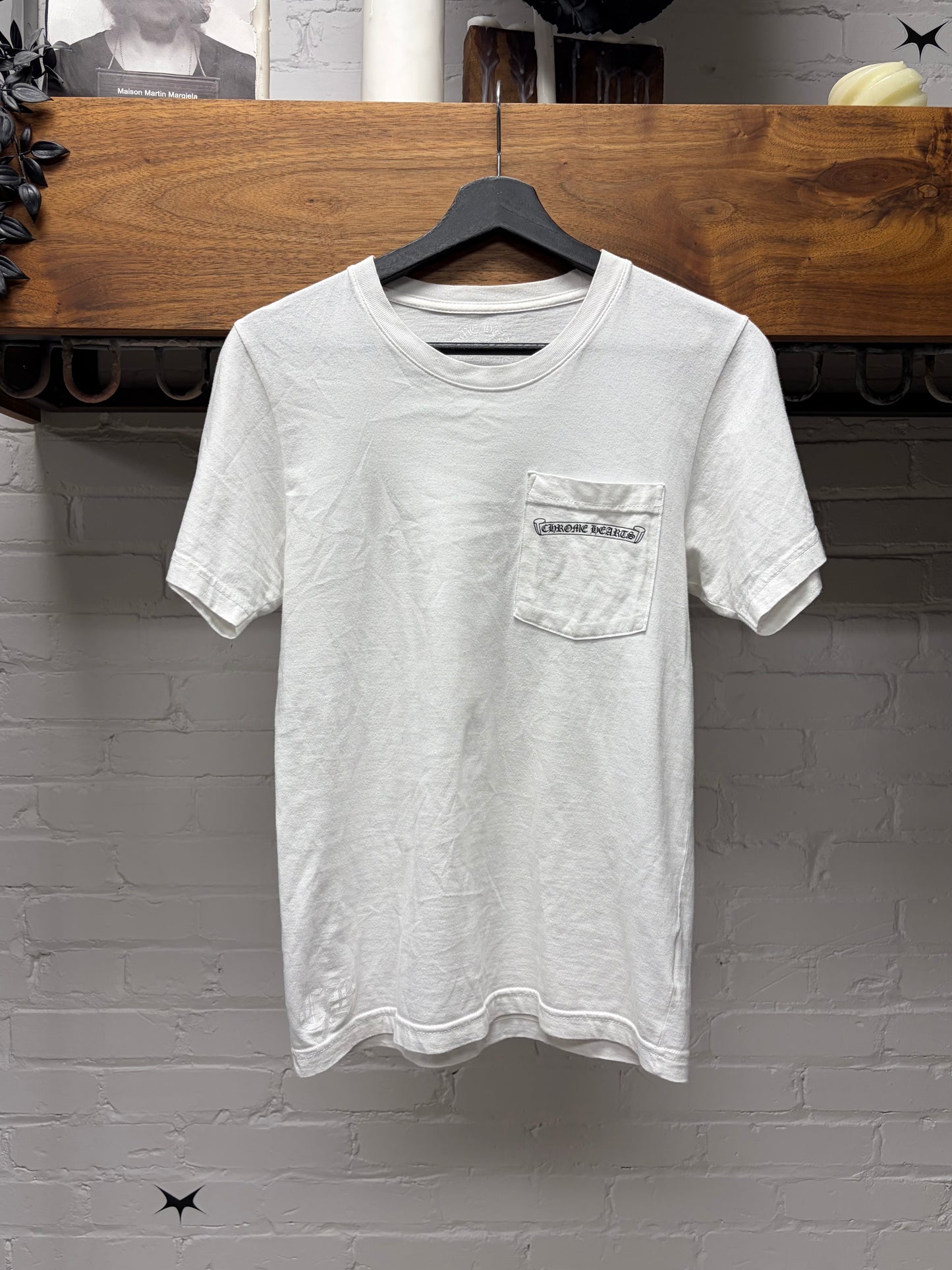 Chrome Hearts ‘Script Logo’ White Short Sleeve Shirt
