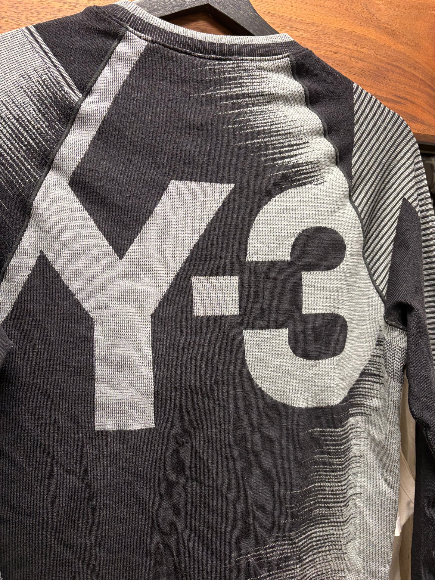 Y-3 by Yohji Yamamoto Ribbed Grey/Black Sweater