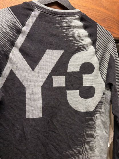 Y-3 by Yohji Yamamoto Ribbed Grey/Black Sweater