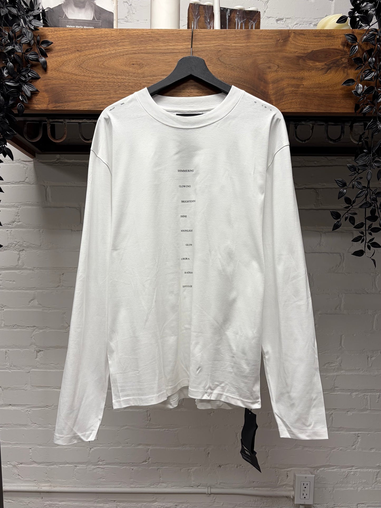 Heliot Emil ‘Shimmering Moonlight’ White Long Sleeve Shirt