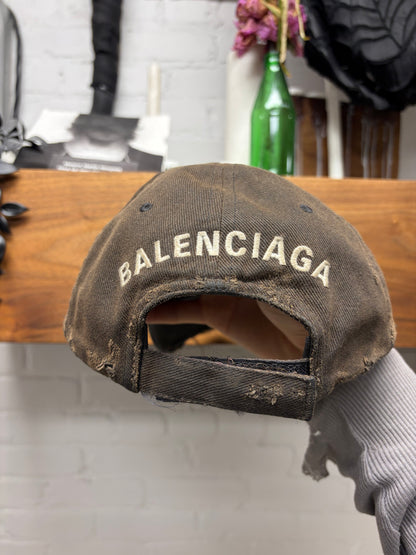 Balenciaga Intentionally Faded Removed ‘Piercing’ Distressed Baseball Cap