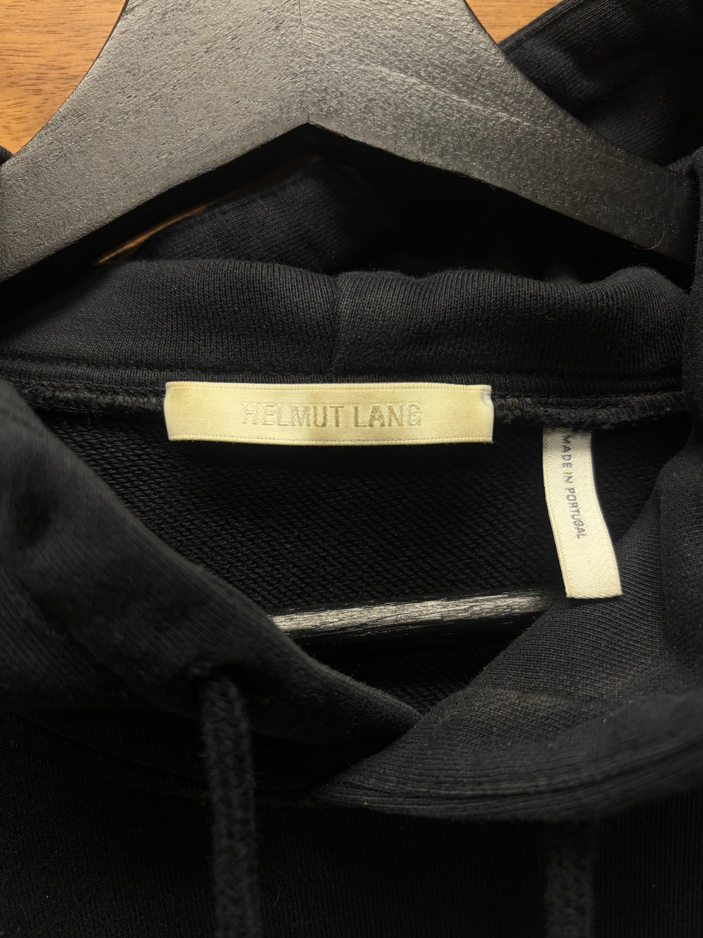 Helmut Lang ‘World Turns’ Globe Graphic Black Pullover Hoodie