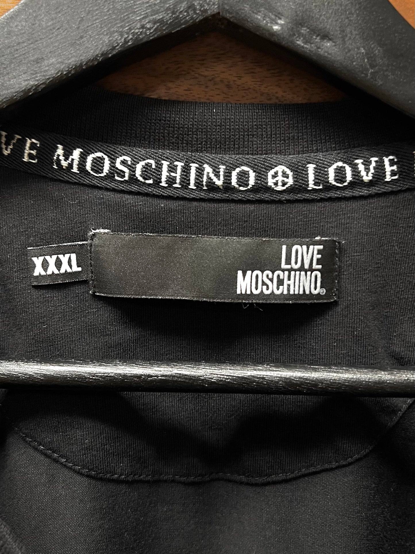 Moschino ‘Peace & Love’ Black Graphic T-Shirt